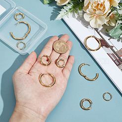 5 Pairs 5 Styles PVD Vacuum Plating 304 Stainless Steel Huggie Hoop Earrings for Women&nbsp;EJEW-ME0001-07