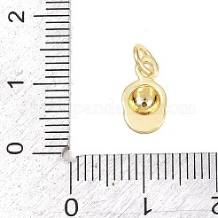 Brass Micro Pave Cubic Zirconia Pendants&nbsp;KK-H273-32G-01