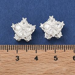 Brass Pave Cubic Zirconia Multi-Strands Links&nbsp;KK-B172-10S-02