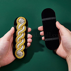 1 Pair Alloy & Polyester Epaulettes&nbsp;DIY-FH0008-90B