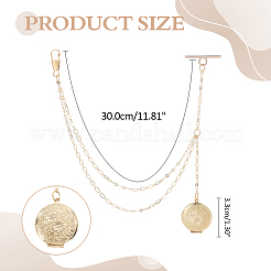 Brass Locket Pocket Watch Chains&nbsp;HJEW-ME00147