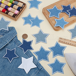 4Sets 4 Colors Polyester Embroider Thread Sew On Patches&nbsp;PATC-FG0003-53