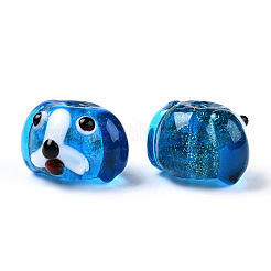 Handmade Gold Sand Lampwork Beads&nbsp;LAMP-L079-03D