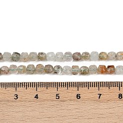 Natural Green Rutilated Quartz Beads Strands&nbsp;G-RM2025-C38-C