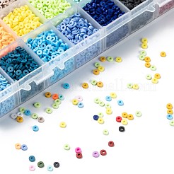 240g 24 Colors Handmade Polymer Clay Beads&nbsp;CLAY-JP0001-10-4mm