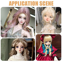 4Pcs 4 Colors High Temperature Fiber Doll Hairs&nbsp;DIY-GL0006-24A