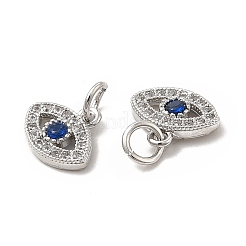 Brass Micro Pave Cubic Zirconia Charms&nbsp;KK-E068-VB243