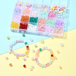 DIY Glass Round & Acrylic Beads Bracelet Making Kits&nbsp;DIY-YW0009-85