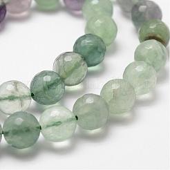 Natural Fluorite Beads Strands&nbsp;G-D840-13-8mm