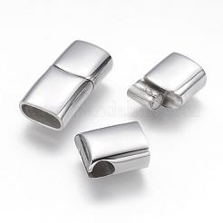 Tarnish Resistant 304 Stainless Steel Magnetic Clasps with Glue-in Ends&nbsp;STAS-G143-48P
