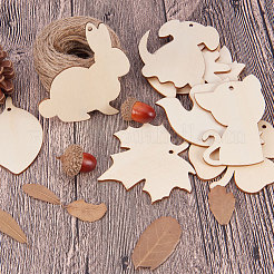 Wood Pendants and Jute Twine&nbsp;DIY-PH0018-13