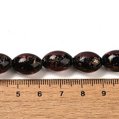 Handmade Dichroic Foil Glass Beads Strands&nbsp;DICH-U001-12G