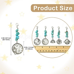 8Pcs Alloy Pendant Decorations&nbsp;HJEW-CJ00075
