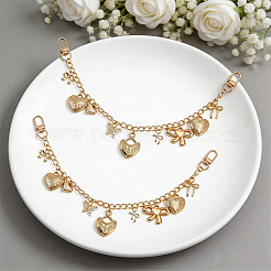 2Pcs Aluminium Chains Bag Extender Chains&nbsp;HJEW-WR00056