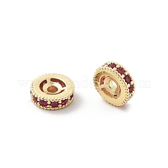 Brass Micro Pave Cubic Zirconia Beads&nbsp;KK-R216-10B-KCG02