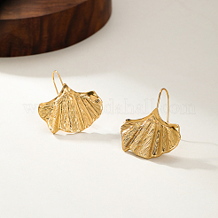 Minimalist 201 Stainless Steel Ginkgo Leaf Earrings for Women&nbsp;JX5864