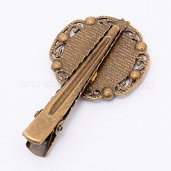 Zinc Alloy Alligator Hair Clip Findings&nbsp;PALLOY-WH0072-55AB