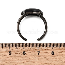 Brass Enamel Cuff Rings for Women&nbsp;RJEW-L336-03EB
