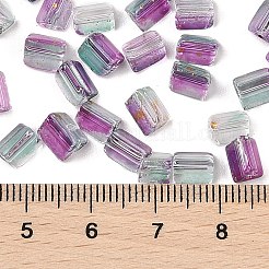 Transparent Spray Painted Glass Seed Beads&nbsp;SEED-L011-10A-02