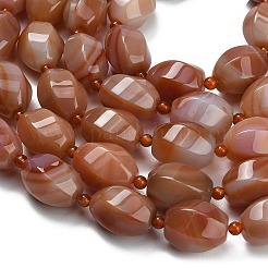 Natural Red Banded Agate Beads Strands&nbsp;G-B178-K01-01