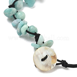 Chip Natural Amazonite Beaded Anklets&nbsp;AJEW-PH01371-09