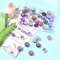 40Pcs 20 Styles DIY Rondelle European Beads Findings Kit&nbsp;DIY-FS0009-85