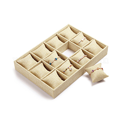 Kraft Hemp Pillow Holder for Jewelry Bracelet & Watch Displays&nbsp;BDIS-WH0002-01
