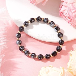 3Pcs Glass Beads Stretch Bracelets&nbsp;BJEW-JB12026