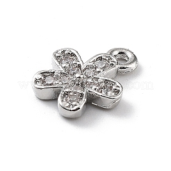 Rack Plating Brass Micro Pave Cubic Zirconia Pendants&nbsp;KK-P247-08P