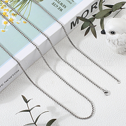 8Pcs 304 Stainless Steel Box Chain Necklaces&nbsp;NJEW-SC0001-35P
