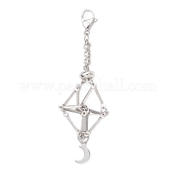 3Pcs Moon Star Lighting Bolt 304 Stainless Steel Pouch Empty Stone Holder Pendant Decoration&nbsp;HJEW-JM04497-02