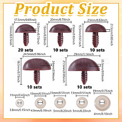 70 Bags 5 Styles Oval Resin Craft Nose&nbsp;DIY-GA0008-23B