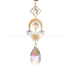Brass & Crystal Suncatchers&nbsp;LS-HJEW-G018-04B-G