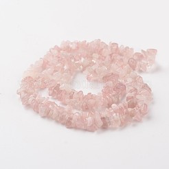 Chip Natural Madagascar Rose Quartz Bead Strands&nbsp;G-M344-50