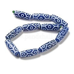 Blue Tibetan Style dZi Beads Strands&nbsp;TDZI-NH0001-B09-01