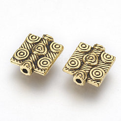 Tibetan Style Alloy Rectangle Beads&nbsp;X-GLF0660Y-NF