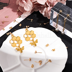 50Pcs Brass Stud Earring Findings&nbsp;KK-CN0001-44