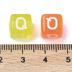 Spray Painted Transparent Acrylic Beads&nbsp;MACR-K365-07Q