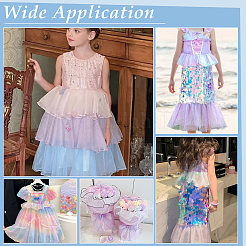 5M Gradient Color Polyester Organza Ribbons&nbsp;SRIB-PH0001-55