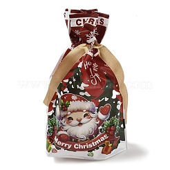 Christmas Santa Claus Plastic  Packing Pouches Drawstring Bags&nbsp;ABAG-Q053-05B
