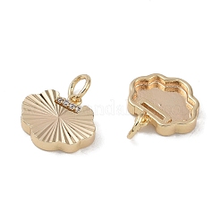 Brass & Clear Cubic Zirconia Charms&nbsp;KK-G497-20G