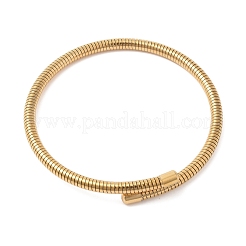 304 Stainless Steel Spring Bangles for Women&nbsp;BJEW-Z086-01G-01