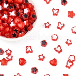 200Pcs 6 Styles Transparent & Opaque Acrylic Beads&nbsp;TACR-FS0001-54F