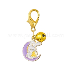 Moon with Rabbit Alloy Enamel Pendant Decoraiton&nbsp;HJEW-JM00961