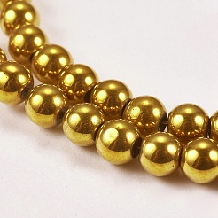 Electroplate Non-magnetic Synthetic Hematite Beads Strands&nbsp;G-J169A-4mm-04