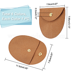 6Pcs 6 Colors Microfiber Jewelry Storage Bags&nbsp;ABAG-PH0001-40A