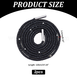 Rubber Rhinestone Shoelaces&nbsp;AJEW-WH0752-498E