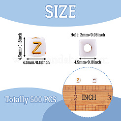 Opaque Acrylic Beads&nbsp;MACR-TAG0001-07Z