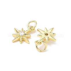 Brass Micro Pave Cubic Zirconia Charms&nbsp;KK-C104-14G