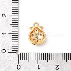 Brass Micro Pave Cubic Zirconia Charms&nbsp;KK-F916-15G